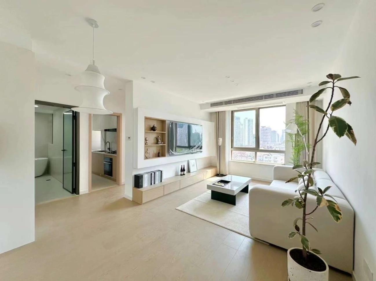Jing'an Temple, Floor-to-ceiling windows, 1 bedroom, 1 living room, area 70㎡